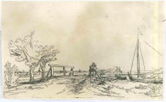 Six’s Bridge  - Etching after Rembrandt - 19th Century