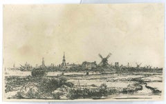 View of Amsterdam - Etching after Rembrandt - 19th Century