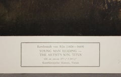 "Young Man Reading-The Artist's Son, Titus" Poster. Printed in Austria.