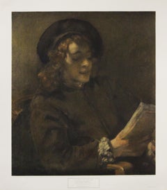 Retro "Young Man Reading-The Artist's Son, Titus" Poster. Printed in Austria.