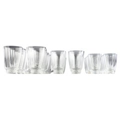 Retro After René Lalique for Lalique, "St-Hubert" Crystal Service (42 Pieces), 1970s