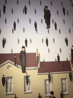 After Rene Magritte Golconde th Century Surrealist Lithograph Figurative Print At 1stdibs