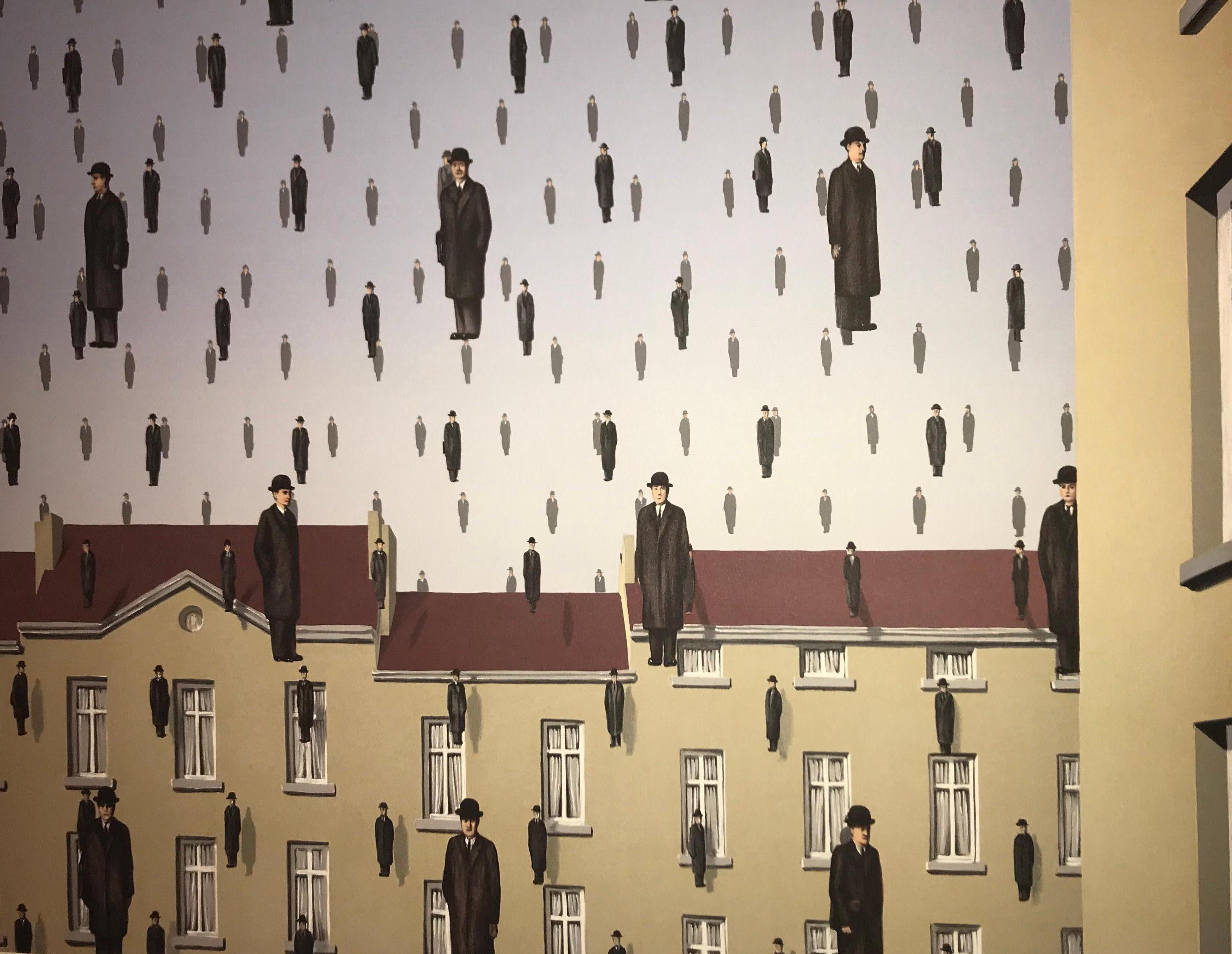 (after) René Magritte Figurative Print – Golconde - 20. Jahrhundert:: Surrealistisch:: Lithographie:: figurativer Druck