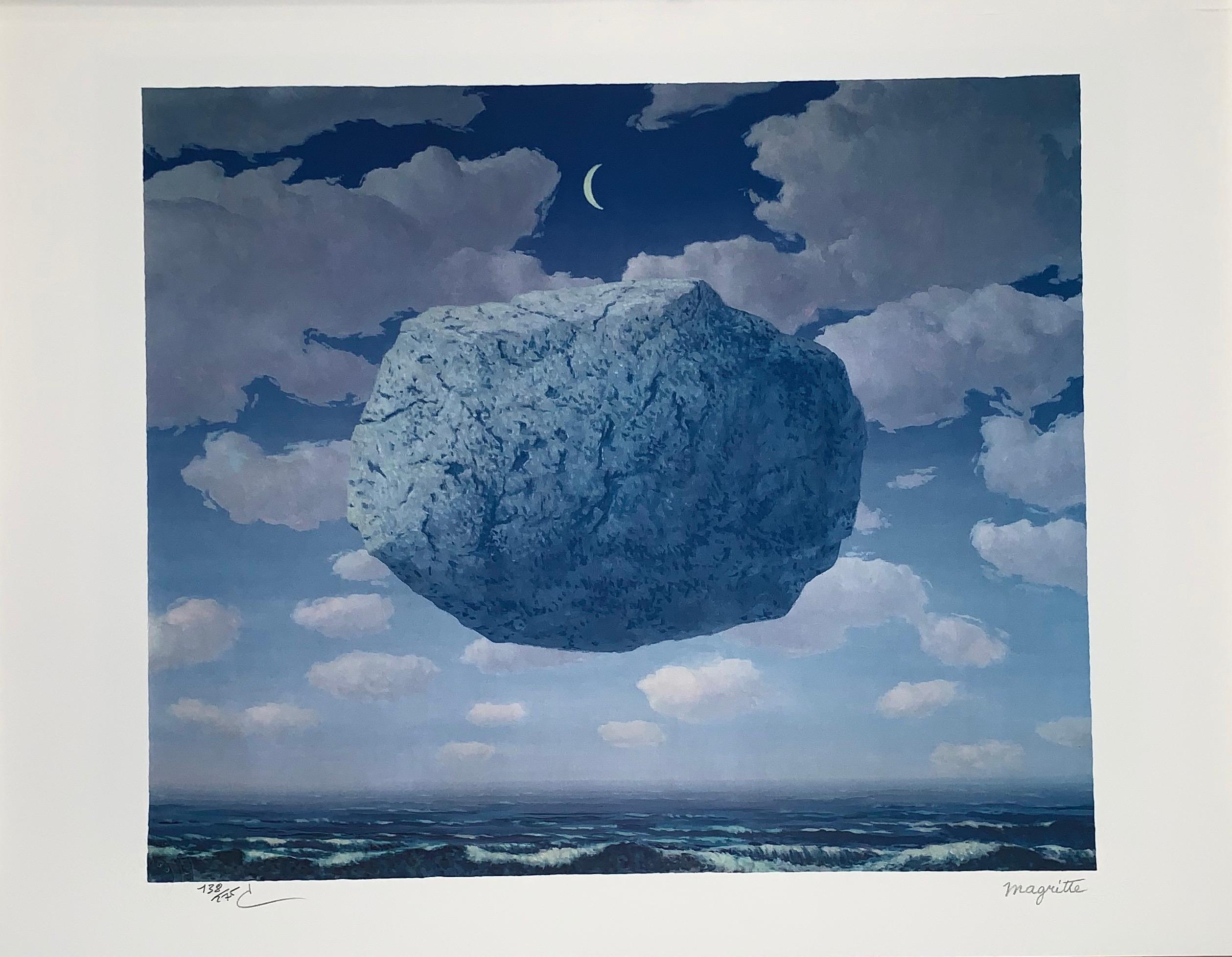 (after) René Magritte Figurative Print – La Flèche De Zénon - 20. Jahrhundert, Surrealistisch, Lithographie, Figurativer Druck