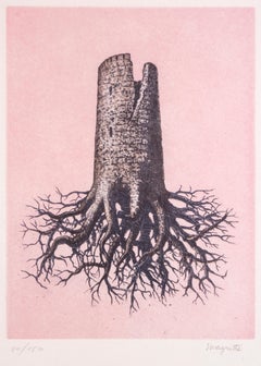 La Folie Almayer ou L'Arbre Rose - Original Etching After René Magritte - 1968