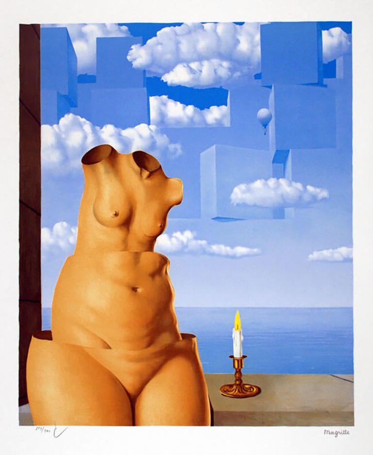 Figurative Print (after) René Magritte - La folie des grandeurs II ( Megalomania)