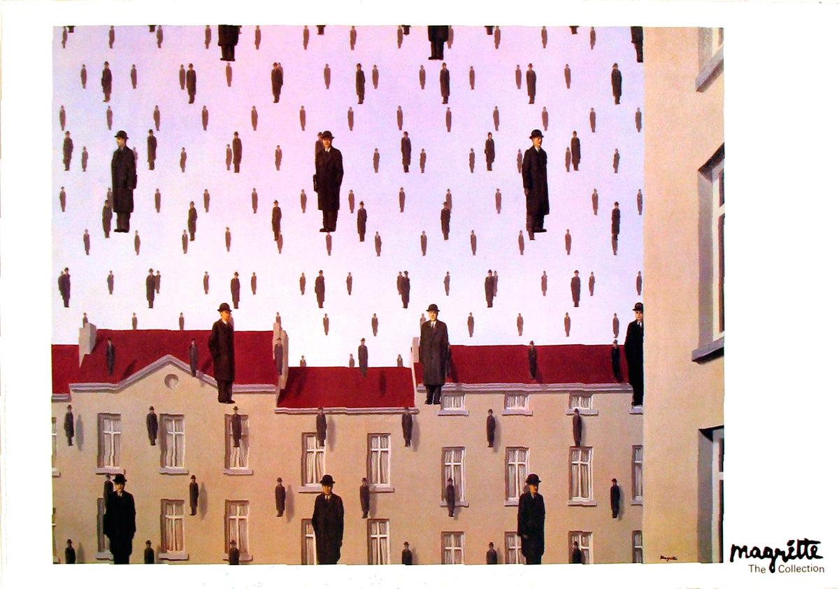 Portrait Print de (after) René Magritte - Magritte-La Golconde, 1953 Vintage