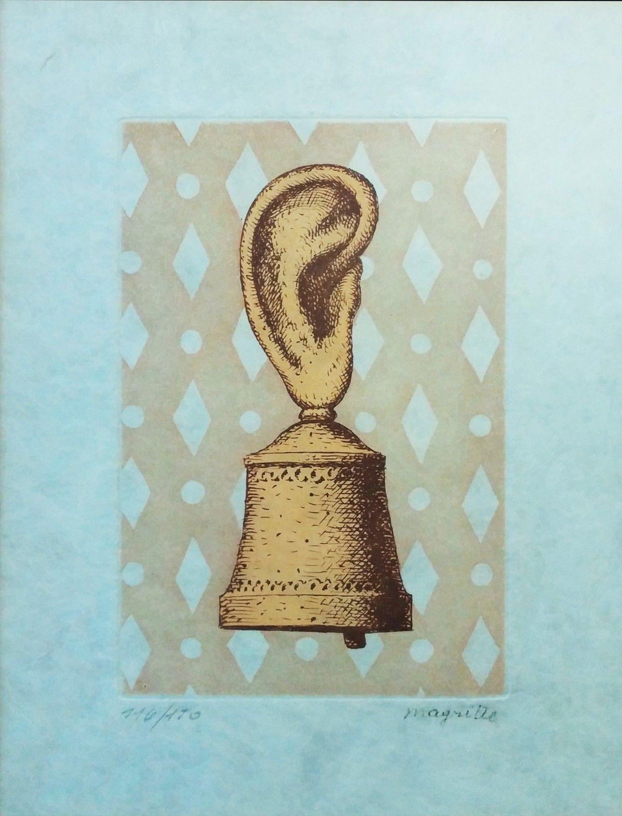 (after) René Magritte Portrait Print - LA LECON DE MUSIQUE