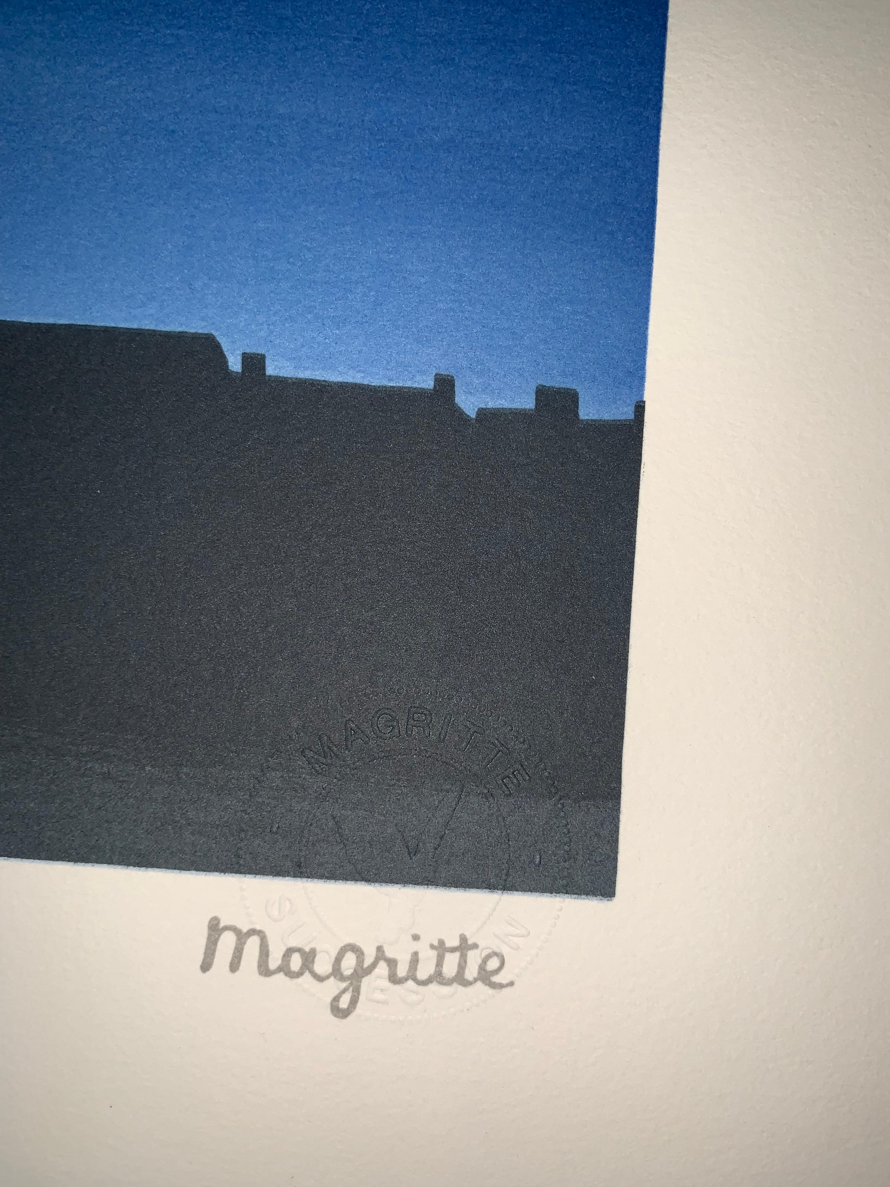La Page Blanche - 20ème siècle, surréaliste, lithographie, impression figurative - Surréalisme Print par (after) René Magritte