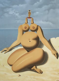 La Race Blanche - Siglo XX, Surrealista, Litografía, Grabado figurativo