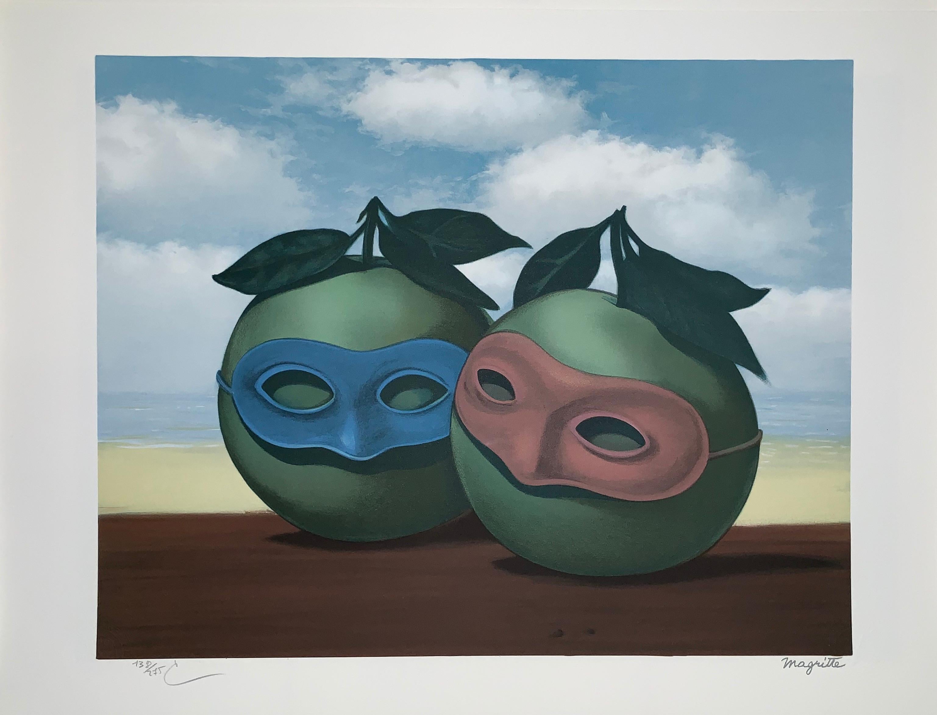 Figurative Print de (after) René Magritte - La Valse Hésitation - Siglo XX, Surrealista, Litografía, Grabado figurativo