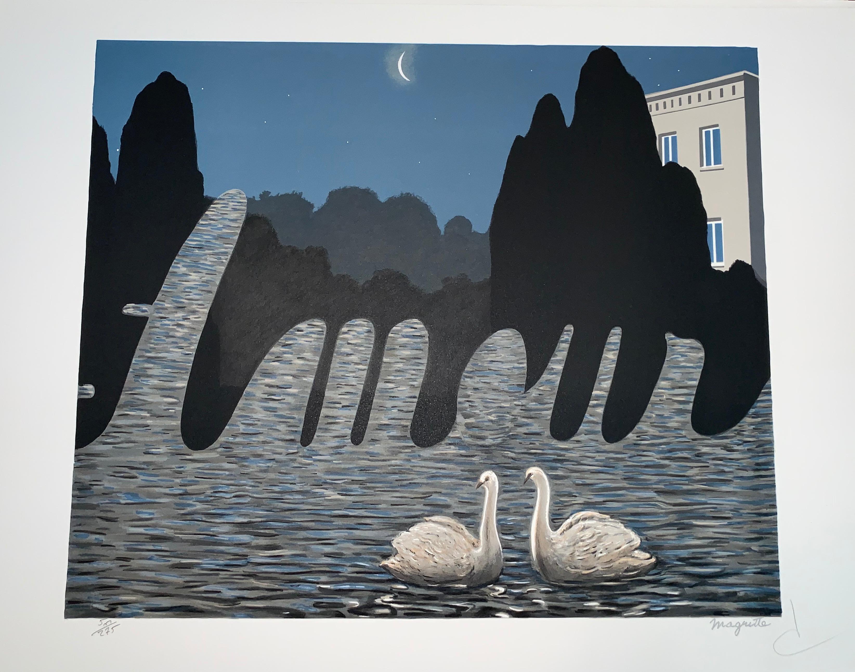 L'Art de la Conversation - 20e siècle, surréaliste, lithographie, figurative Prin - Print de (after) René Magritte