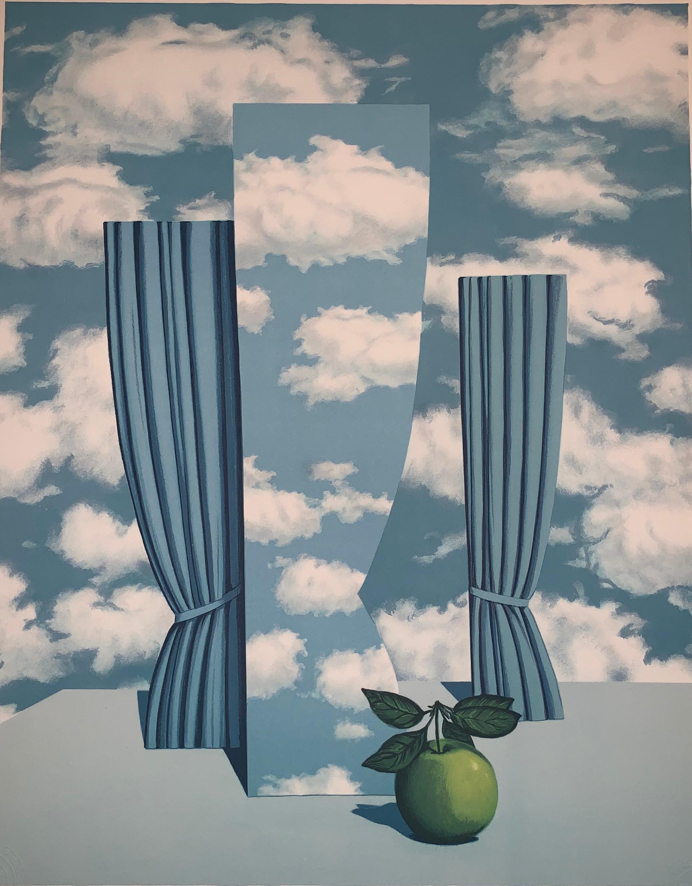Figurative Print (after) René Magritte - Le Beau Monde - 20e siècle, surréaliste, lithographie, impression figurative