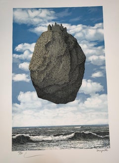 Le Château des Pyrénées - 20th Century, Surrealist, Lithograph, Figurative Print