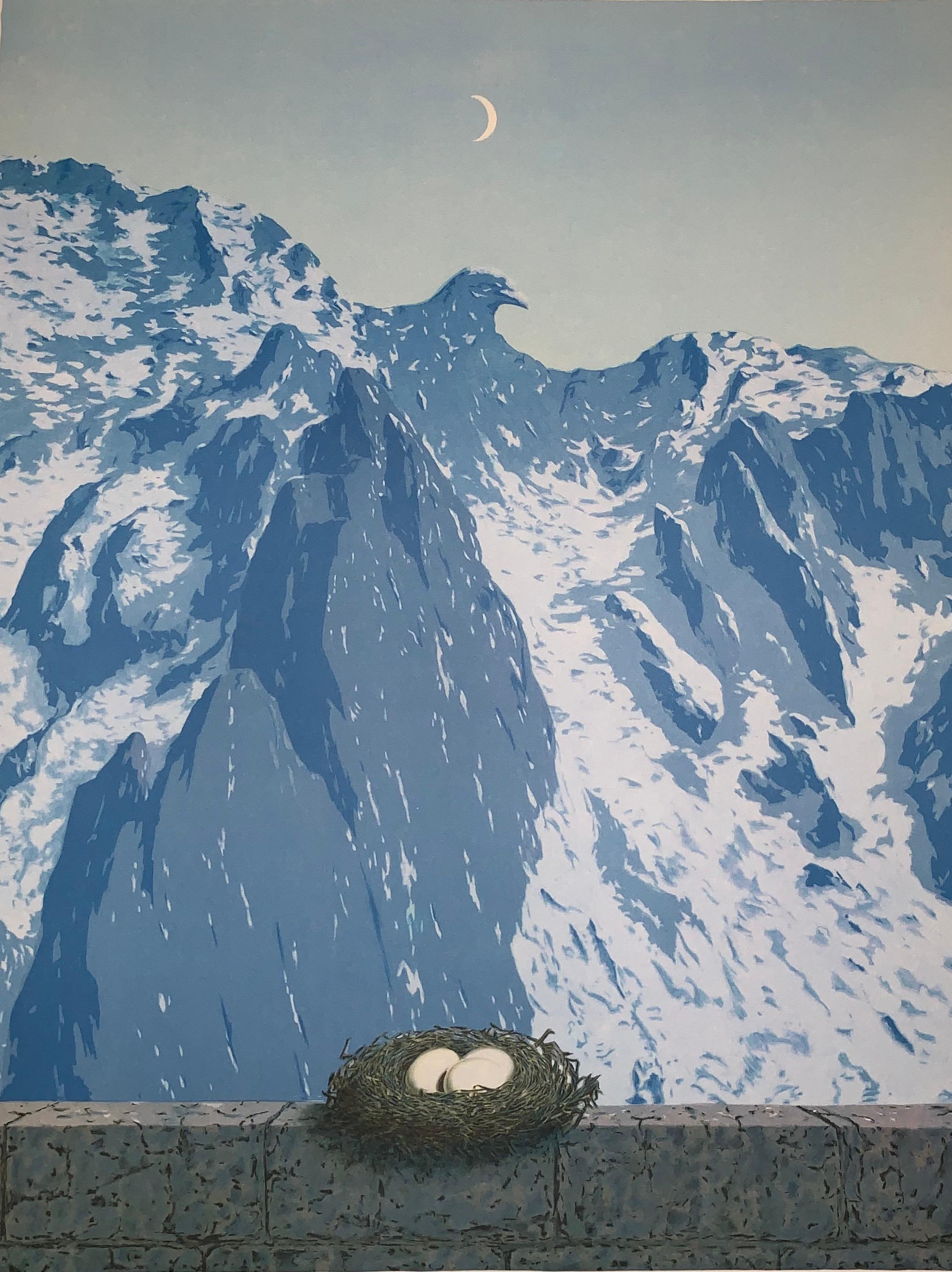 Figurative Print de (after) René Magritte - Le Domaine d'Arnheim - Siglo XX, Surrealista, Litografía, Grabado figurativo