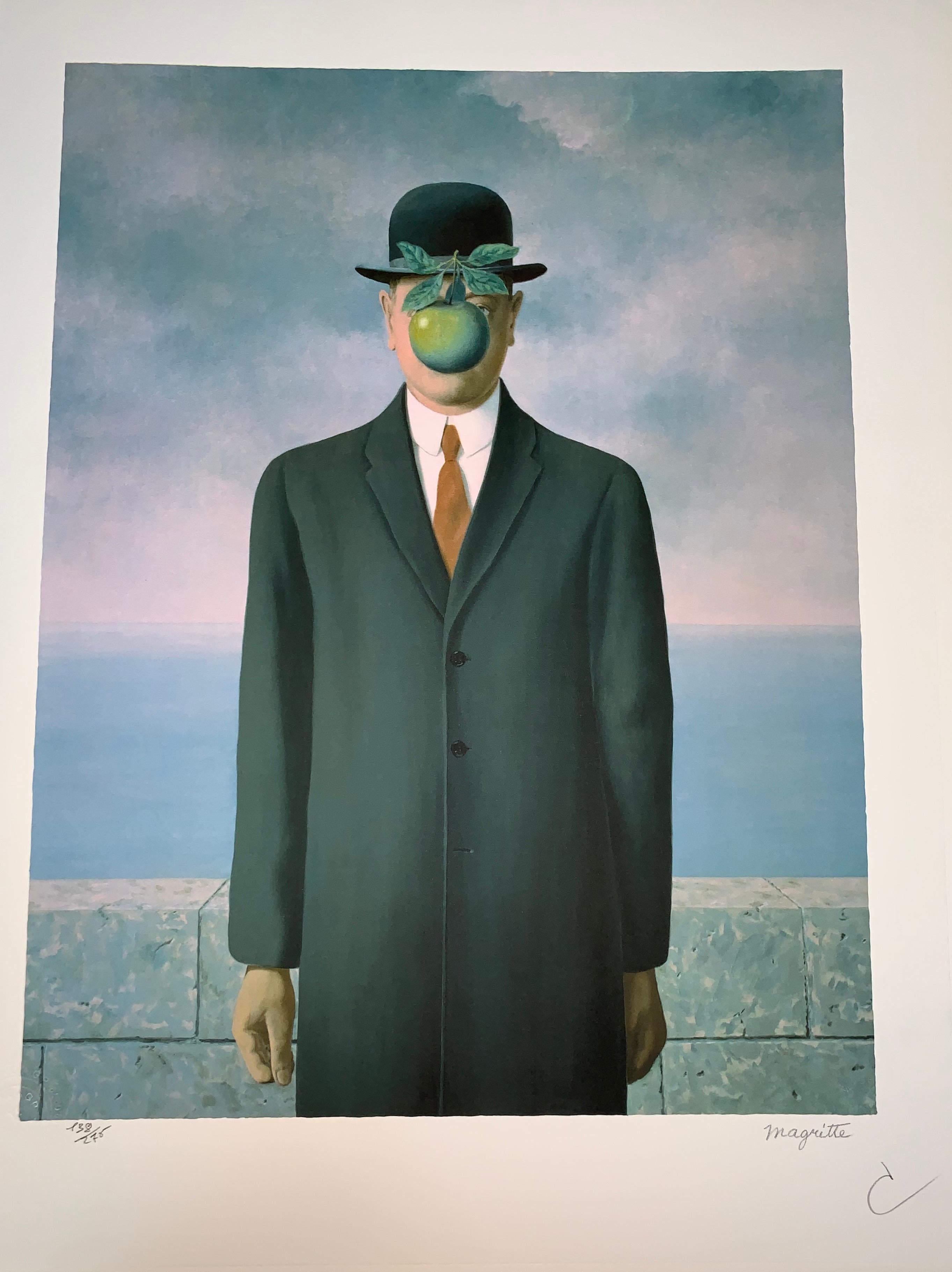 Le Fils de l'Homme - 20th Century, Surrealist, Lithograph, Figurative Print 1