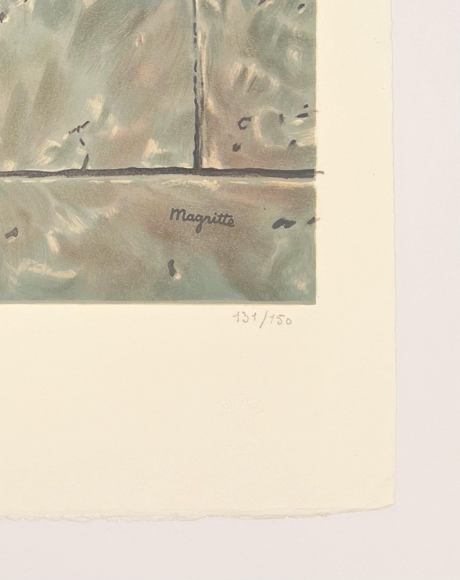 Artista: René Magritte (después de)
Título: Le Fils de l'Homme
Medio: Litografía sobre papel Arches
Año: 1973
Edición: 131/150
Tamaño de la hoja: 35 3/8