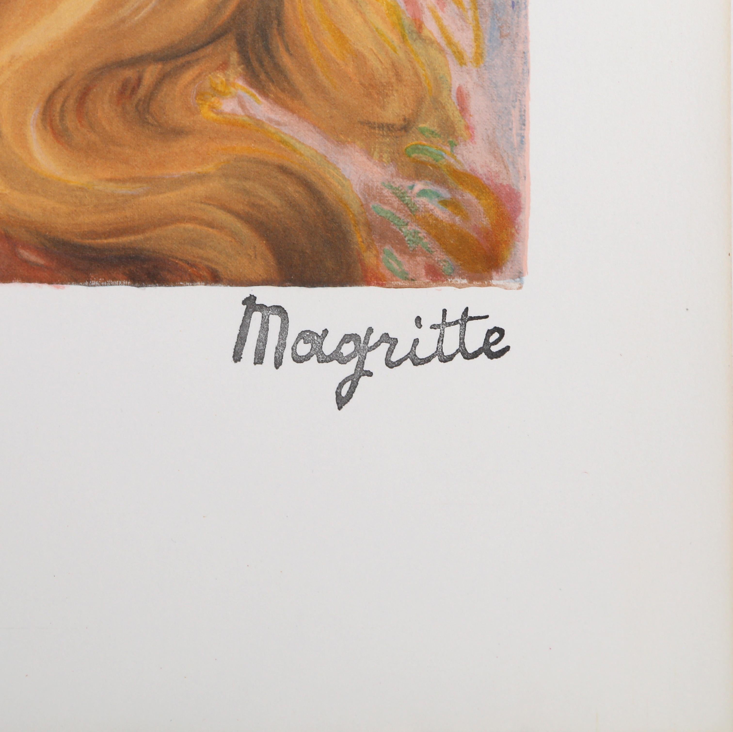 Le Viol, lithographie surréaliste d'après Magritte - Print de (after) René Magritte