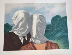 Les Amants- 20th Century, Surrealist, Lithograph, Figurative Print