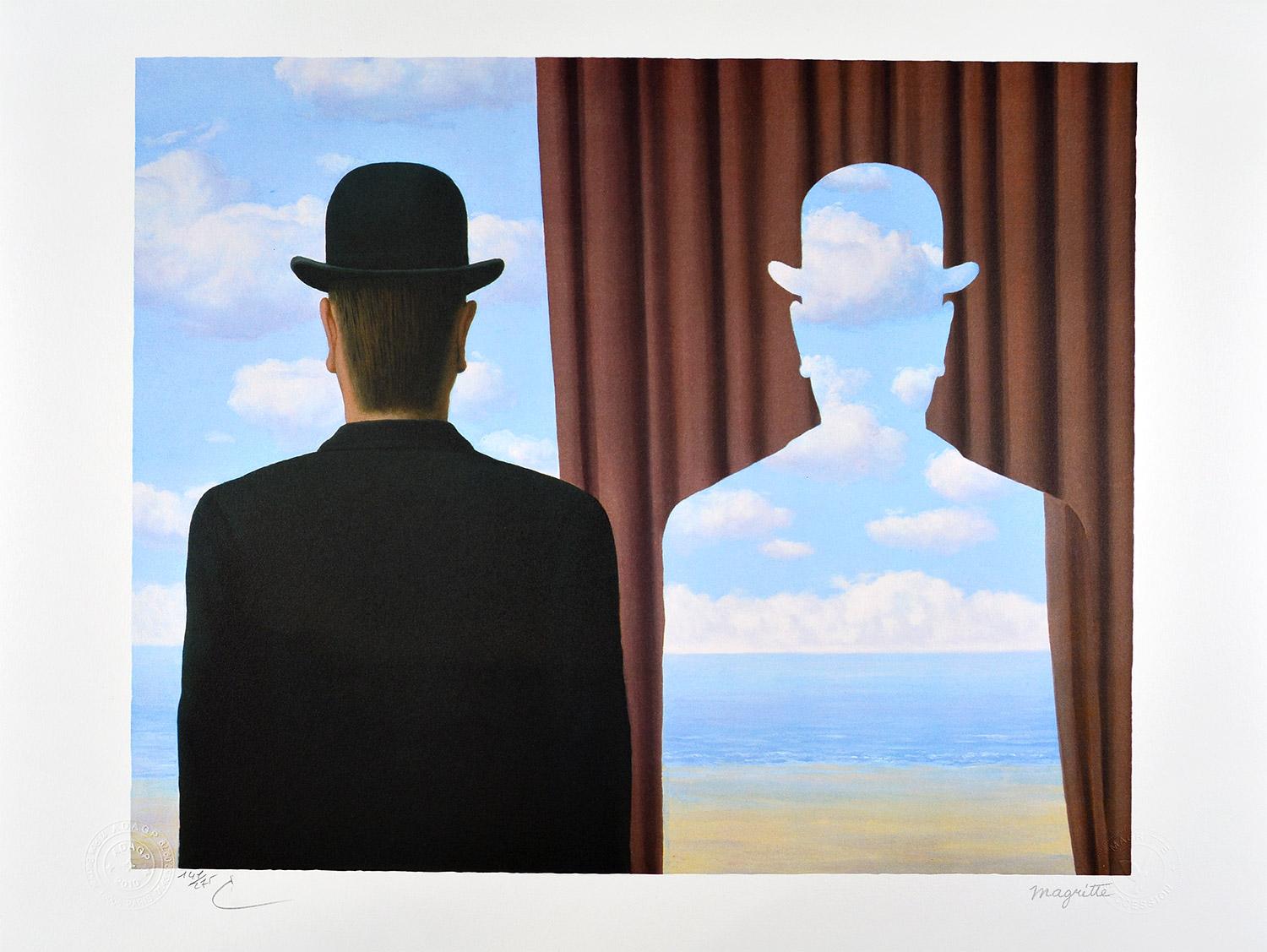 (after) René Magritte Figurative Print – René Magritte - DÉCALCOMANIE, 1966 Limitierte Auflage. Lithographie. Surrealismus Französisch
