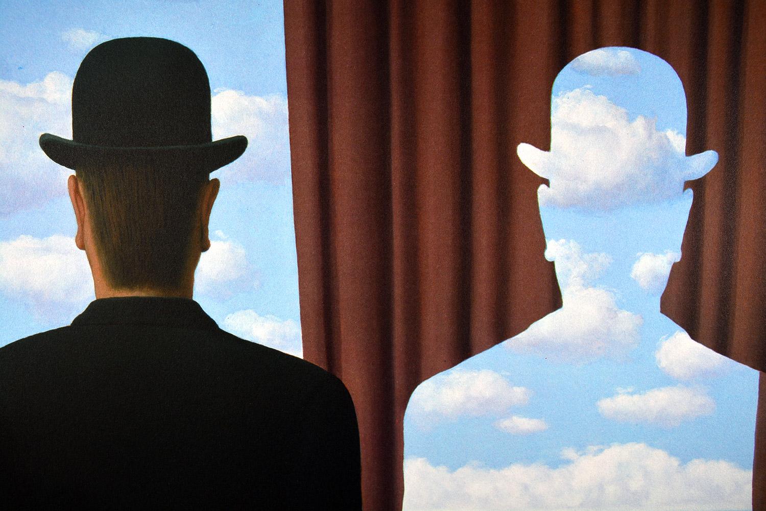 René Magritte - DÉCALCOMANIE, 1966 Edizione limitata. Litografia. Surrealismo francese - Figurative Print Grigio di (after) René Magritte