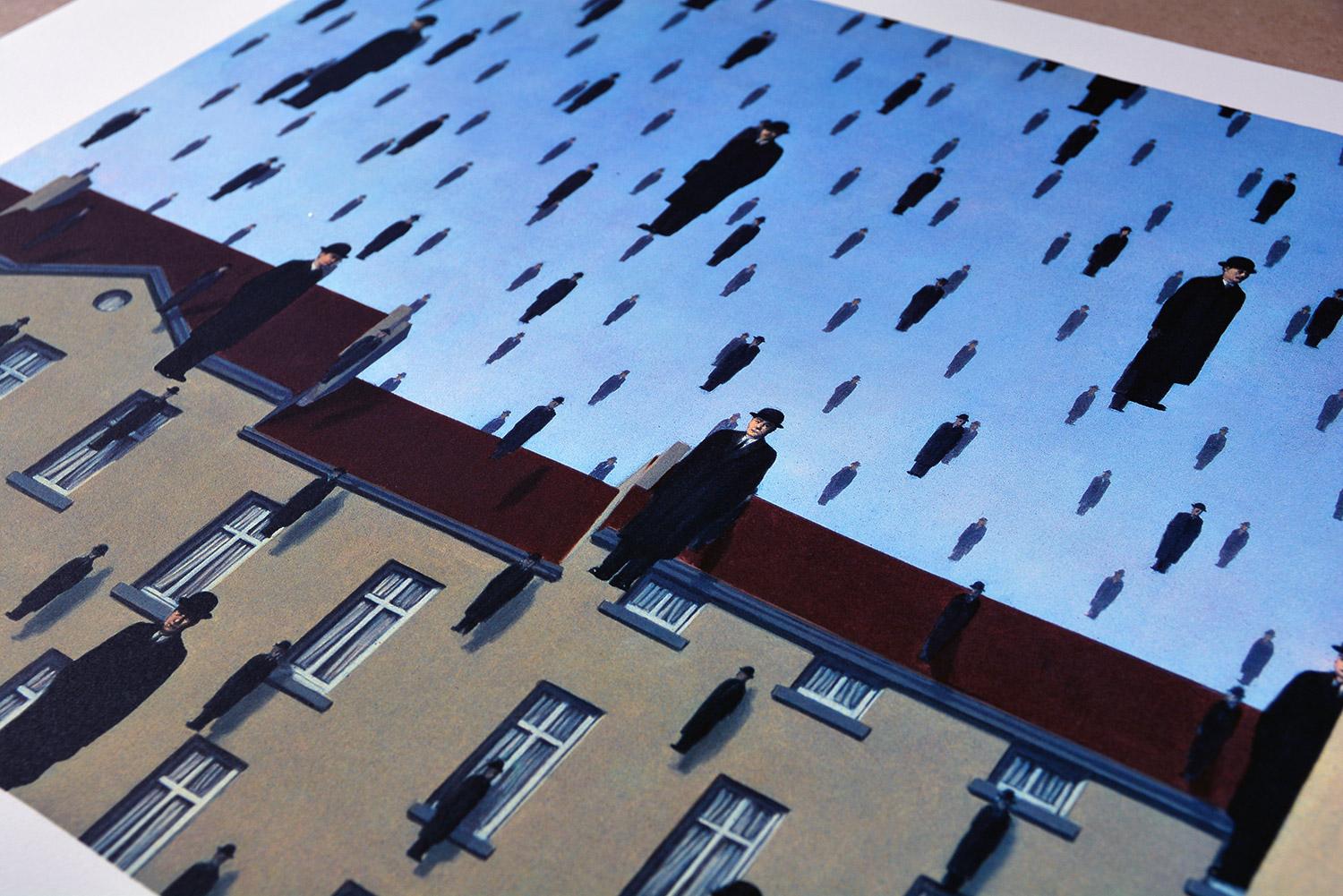 RENÉ MAGRITTE - GOLCONDE, 1953 Limited edition Lithograph - Surrealism - Print by (after) René Magritte