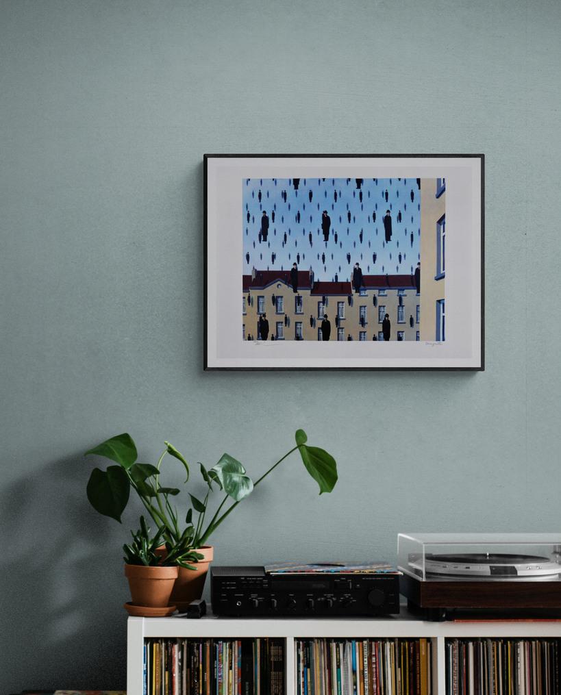 RENÉ MAGRITTE - GOLCONDE, 1953 Limited edition Lithograph - Surrealism For Sale 2