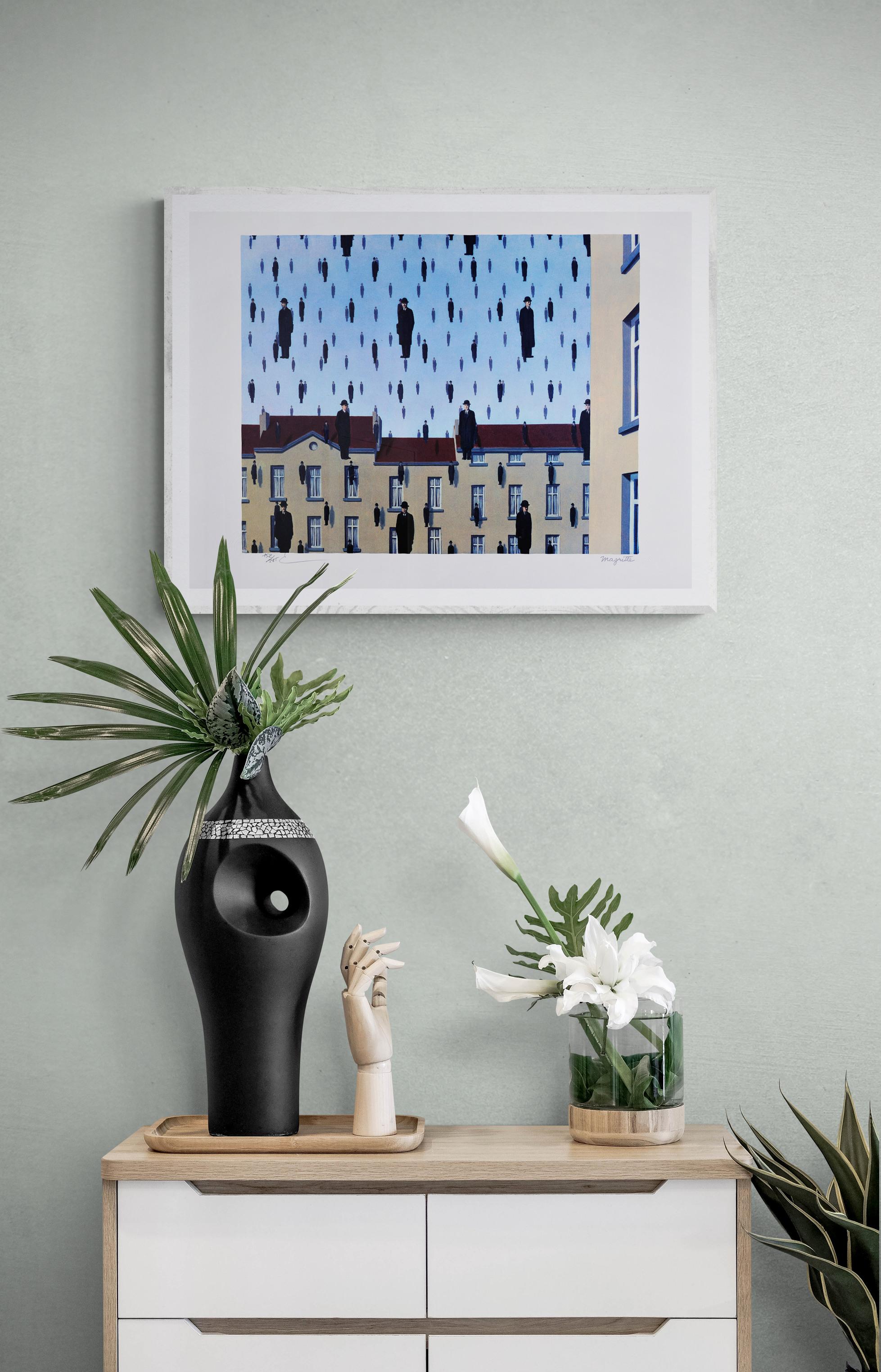 RENÉ MAGRITTE - GOLCONDE, 1953 Limited edition Lithograph - Surrealism For Sale 3