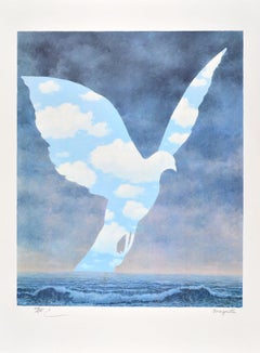 RENÉ MAGRITTE LA GRANDE FAMILLE, 1963 Limited edition Lithograph - Surrealism