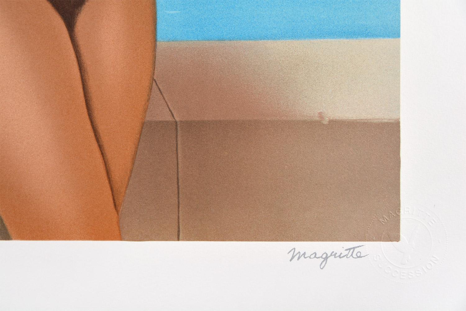 RENÉ MAGRITTE: LA MAGIE NOIRE, 1945 - Limited edition Lithograph Surrealism - Gray Figurative Print by (after) René Magritte