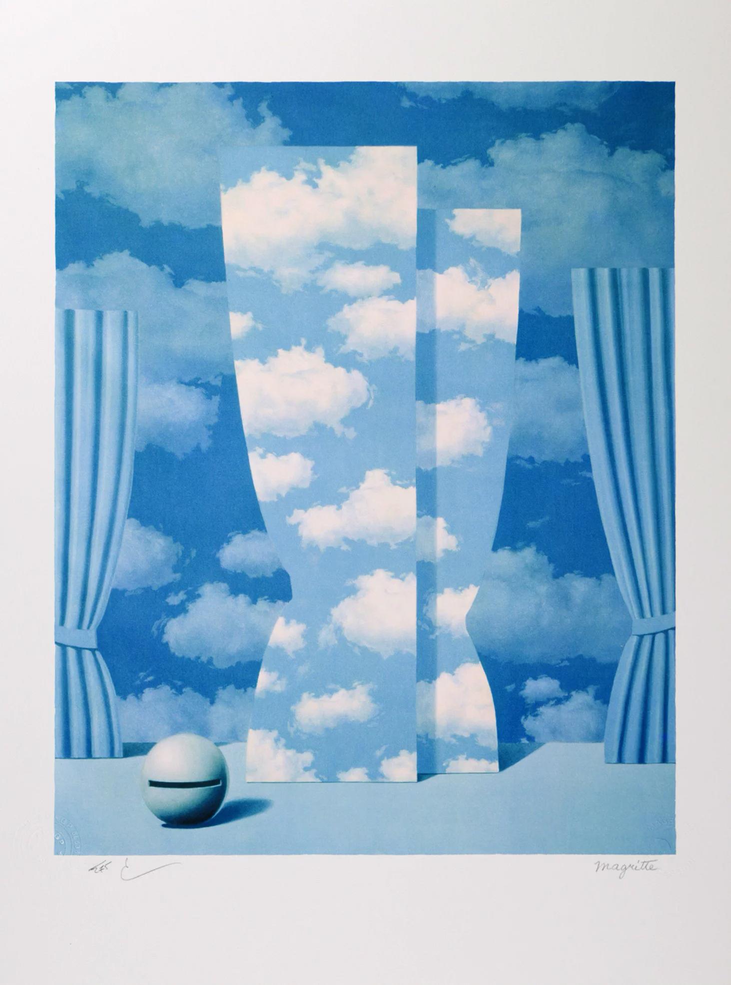 (after) René Magritte Figurative Print - RENÉ MAGRITTE - LA PEINE PERDUE - Limited ed. Lithograph Surrealism
