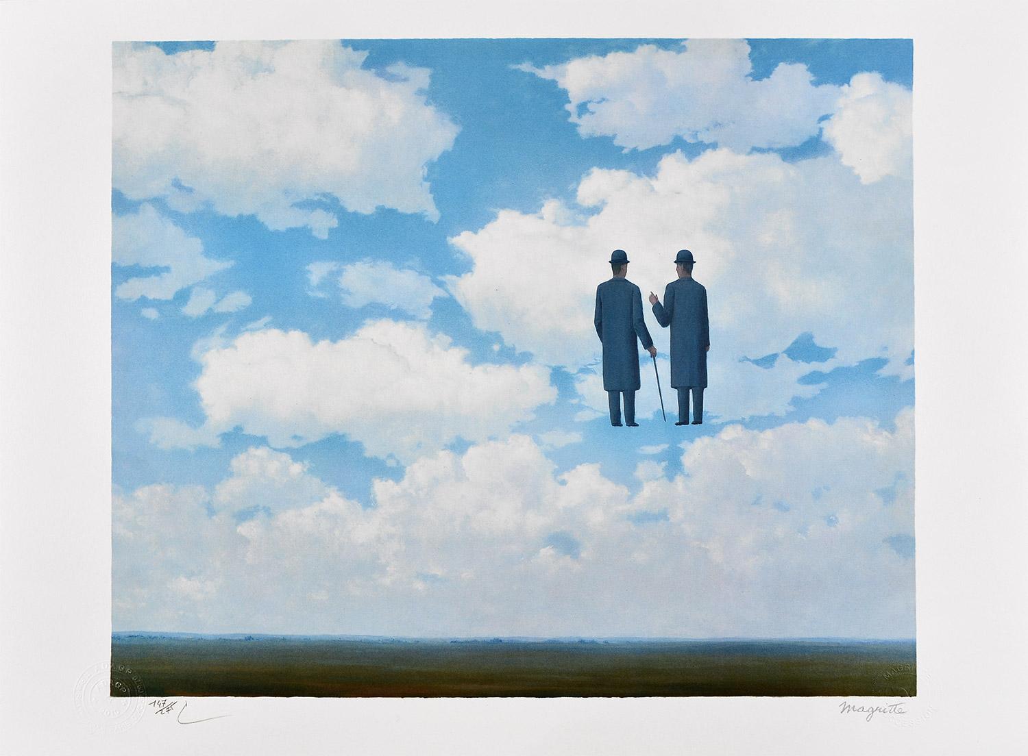 (after) René Magritte Figurative Print - RENÉ MAGRITTE - LA RECONNAISSANCE INFINIE Limited edition Lithograph. Surrealism