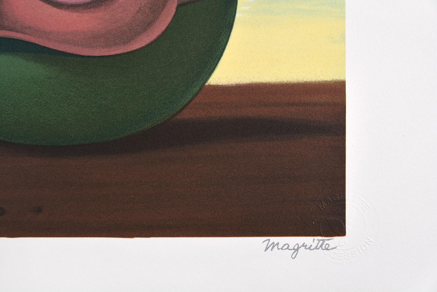 René Magritte - LA VALSE HESITATION, 1950 (LA WALTZ HESITATION)
Data di creazione: 2010
Mezzo di comunicazione: Litografia su carta BFK Rives
Numero di edizione: 131/275
Dimensioni: 60 x 45 cm
Condizioni: Nuovo, in ottime condizioni e mai