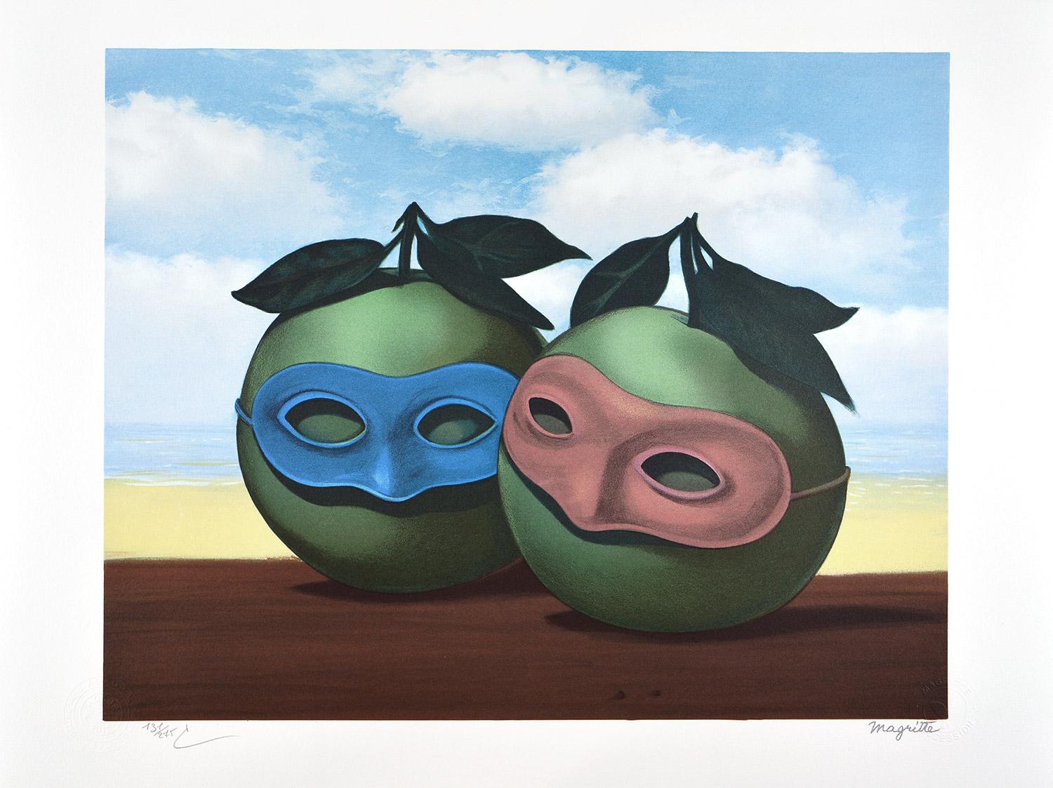 (after) René Magritte Figurative Print - René Magritte - LA VALSE HESITATION. Limited Surrealism French Contemporary