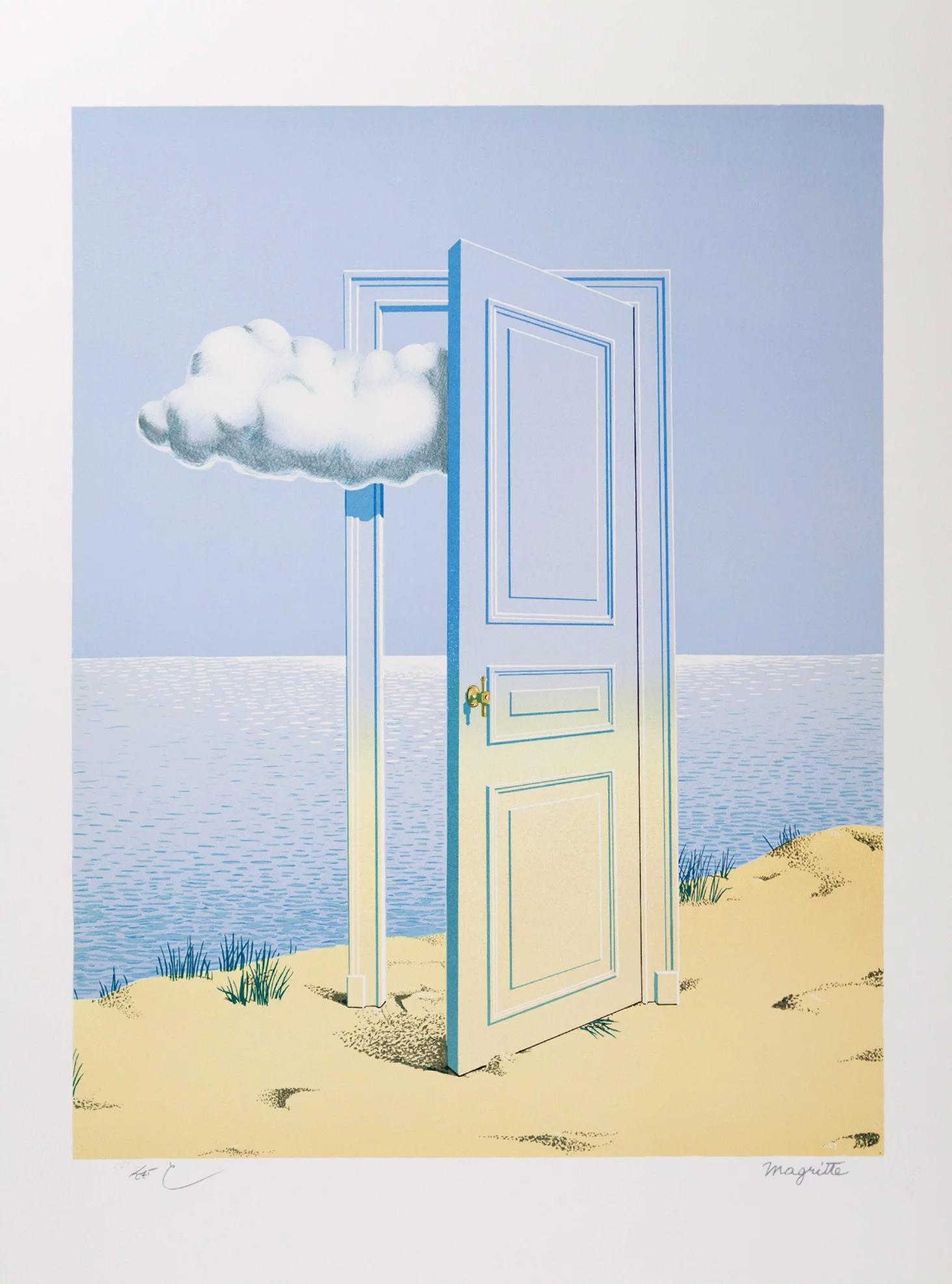 (after) René Magritte Figurative Print – RENÉ MAGRITTE - LA VICTOIRE:: 1939 - Limitierte Auflage. Lithographie Surrealismus
