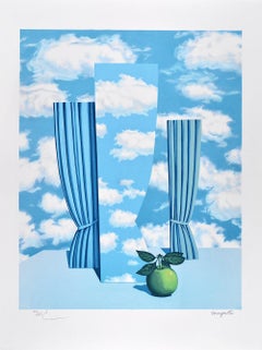 René Magritte - LE BEAU MONDE- Lithographie limitée Surréalisme Français Contemporain