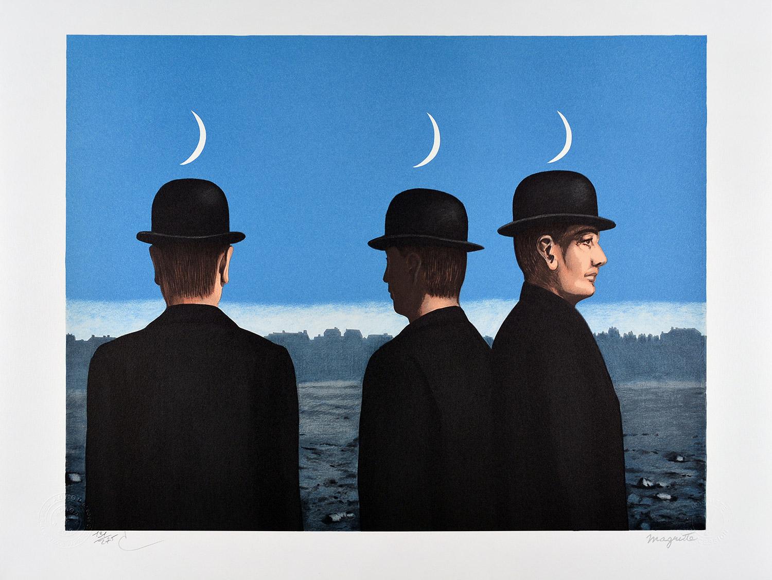 Figurative Print de (after) René Magritte - René Magritte - LE CHEF D'OEUVRE OU... Surrealismo Limitado Contemporáneo Francés