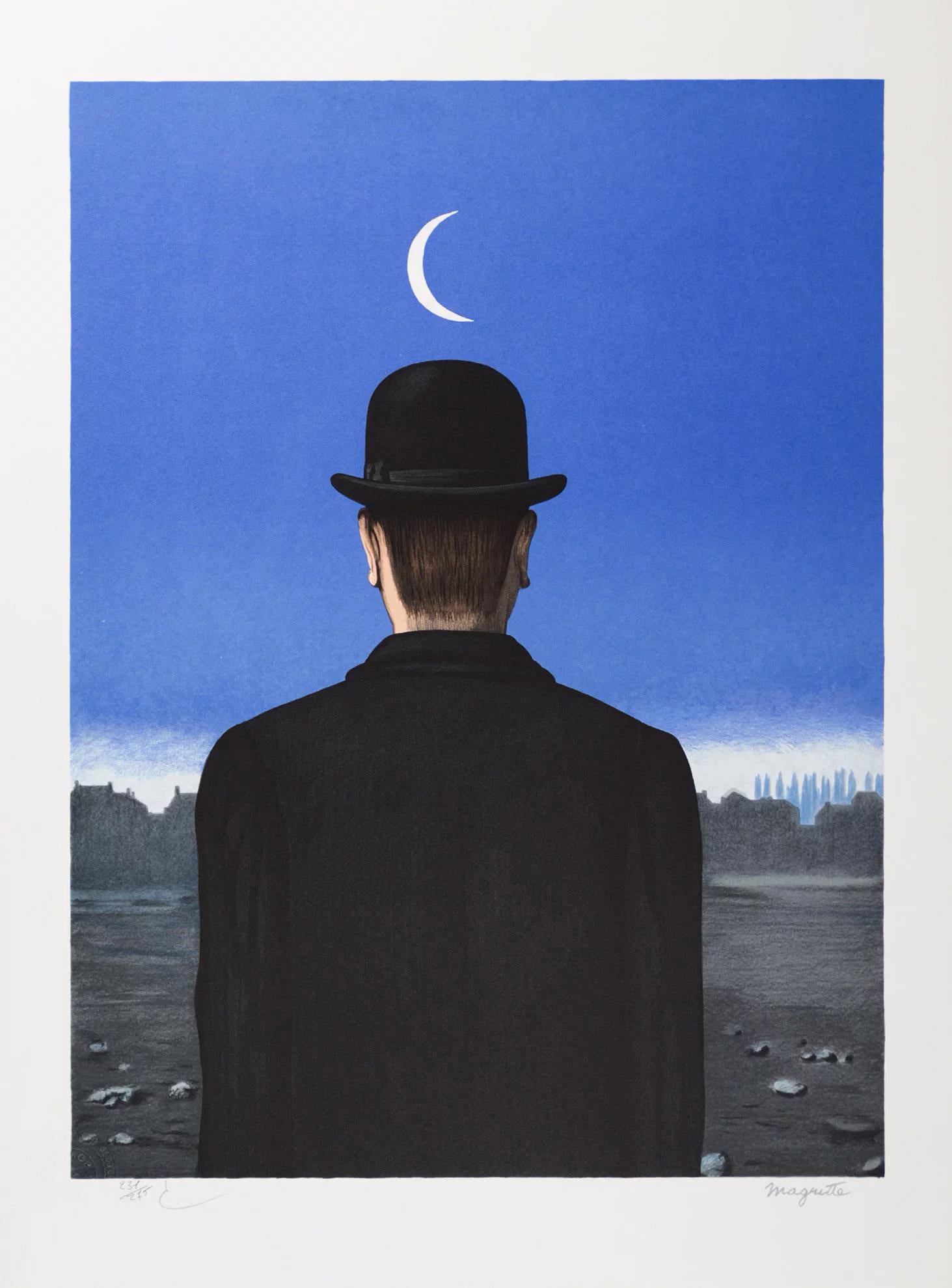 (after) René Magritte Figurative Print – REN MAGRITTE Le Maitre d'ecole 1955 Limitierte Auflage Lithographie - Surrealismus