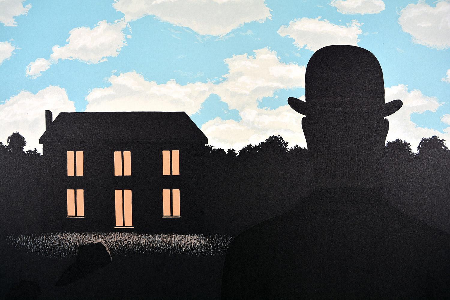 René Magritte L'EMPIRE DES LUMIÈRES, 1964 Lithographie en édition limitée, Surréalisme - Gris Figurative Print par (after) René Magritte