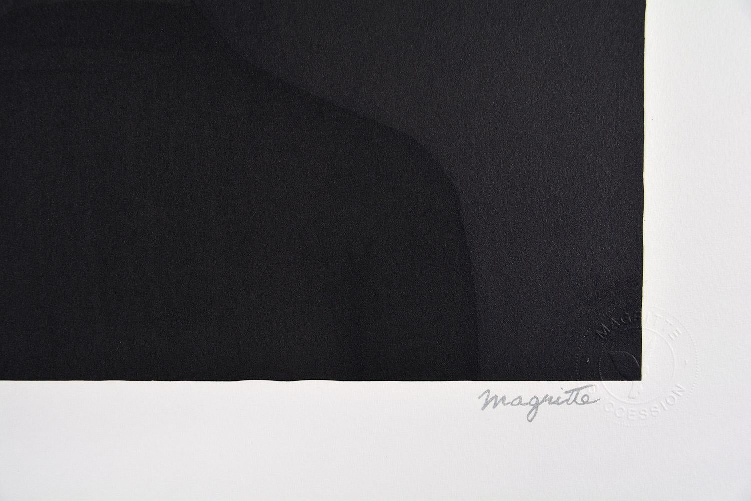 RENÉ MAGRITTE L'EMPIRE DES LUMIÈRES, 1964 Limited edition Lithograph, Surrealism - Gray Figurative Print by (after) René Magritte