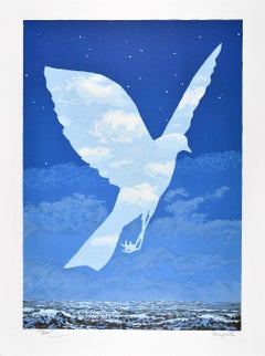 René Magritte : L'ENTRÉE EN SCÈNE, 1961 - Édition limitée Lithographie Surréalisme