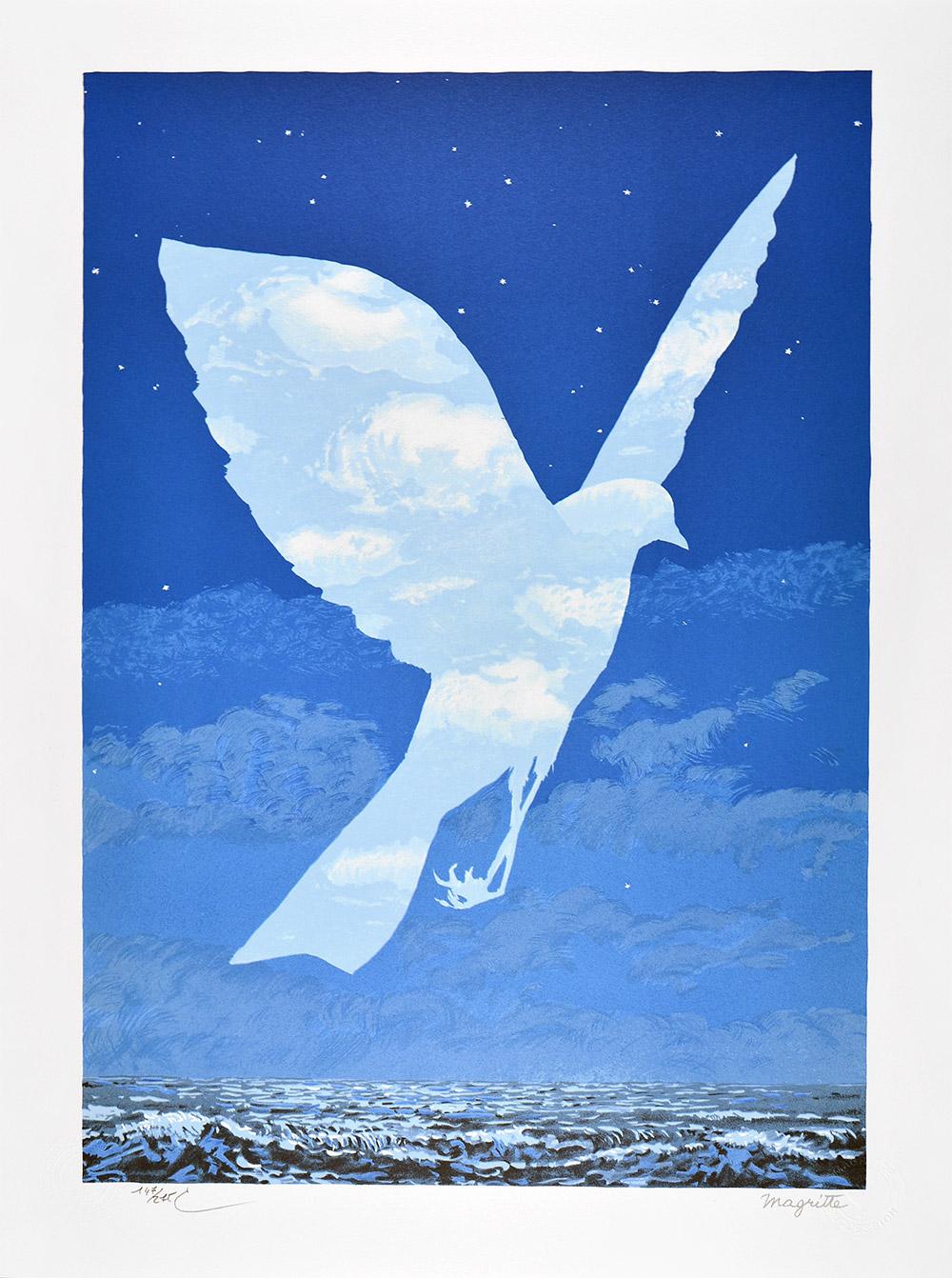 (after) René Magritte Figurative Print - RENÉ MAGRITTE: L'ENTRÉE EN SCÈNE, 1961 - Limited edition Lithograph Surrealism