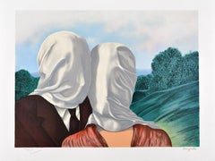 René Magritte - LES AMANTS Surrealismo Limitado Arte Francés Contemporáneo