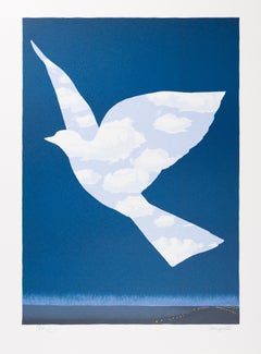 After . RENÉ MAGRITTE L'oiseau de ciel, 1968 Limited editon Lithograph