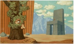 Surrealist Dream Lithograph Belgian Master Magritte Pencil Signed by Mourlot