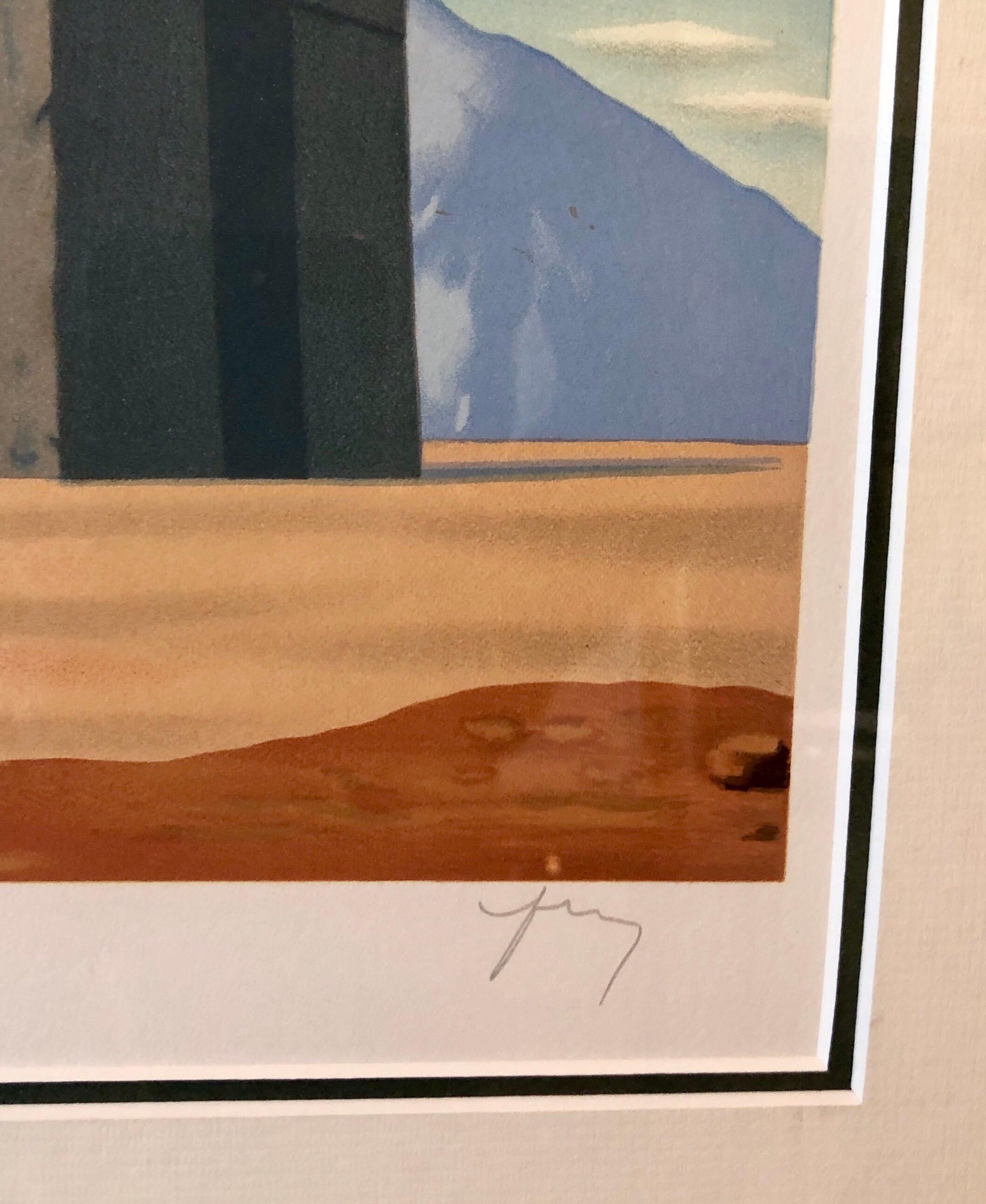 Sueño surrealista Litografía Lápiz del maestro belga Magritte Firmada por Mourlot en venta 1