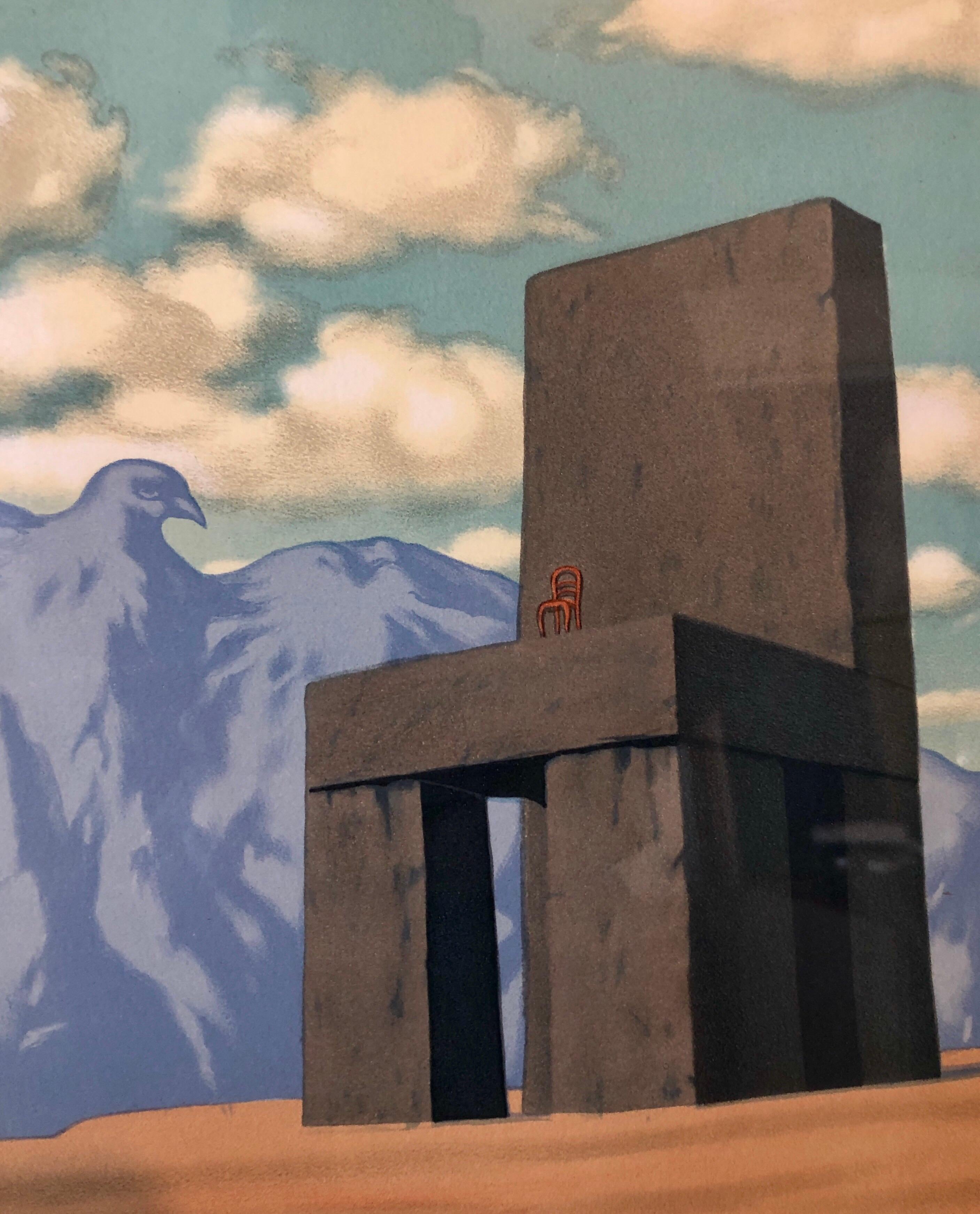 Lithographie surréaliste du maître belge Magritte signée par Mourlot en vente 2