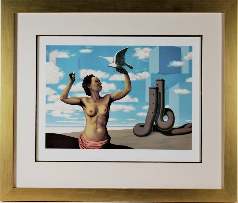 (after) René Magritte Nude Print - Une Jeune Femme Presente Avec Grace, from Les Enfants Trouves