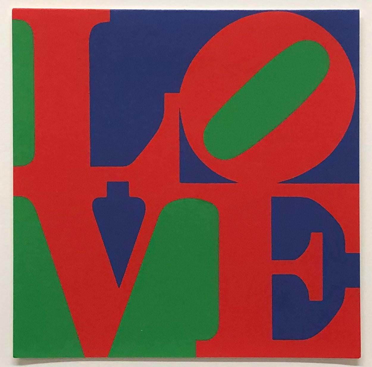 Love, Red, Blue and Green - Beige Figurative Print by (After) Robert Indiana