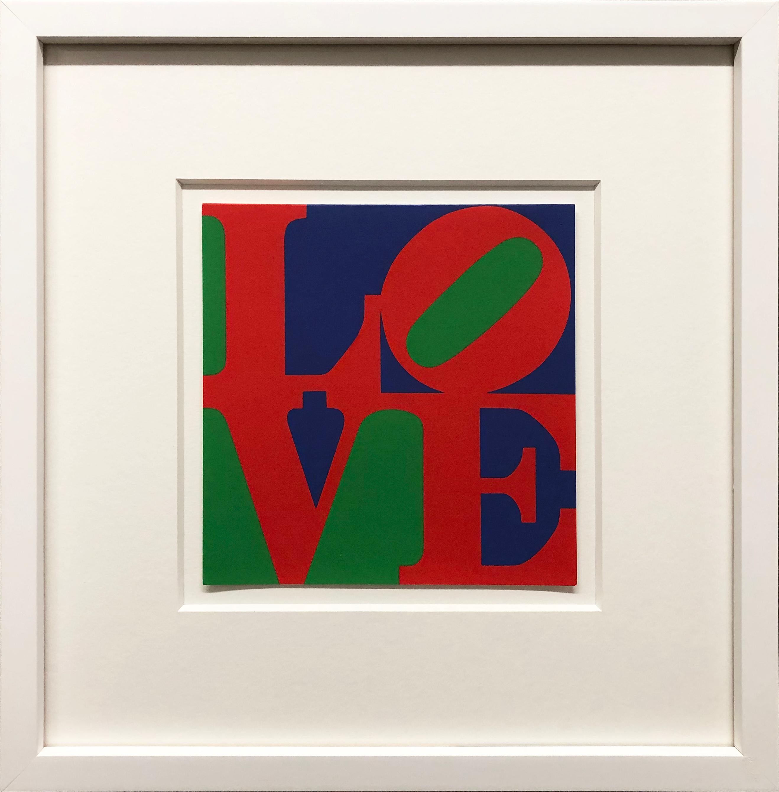 (After) Robert Indiana Figurative Print - Love, Red, Blue and Green